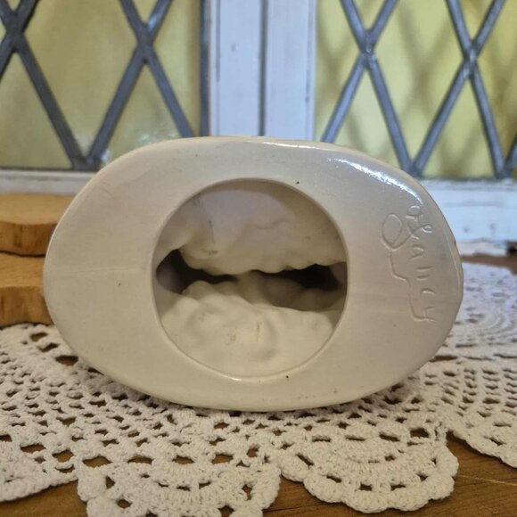 Vintage 80s Large Unicorn Trinket - White & Pink Iridescent Ceramic Figurine - Picture 11 of 12